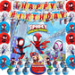 Bulbusbow Spidey Birthday Decorations Spidey And His Amazing Friends Tableware Set Plates Cups Backdrop Balloons Child Party Supplies