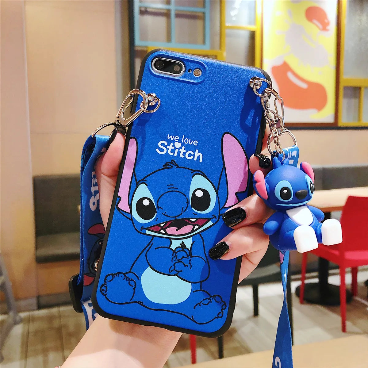 For iPhone 6 6s 7 8 X Xs Max XR 11 12 13 14 15 Pro Max SE Stitch Phone Case With Holder Rope