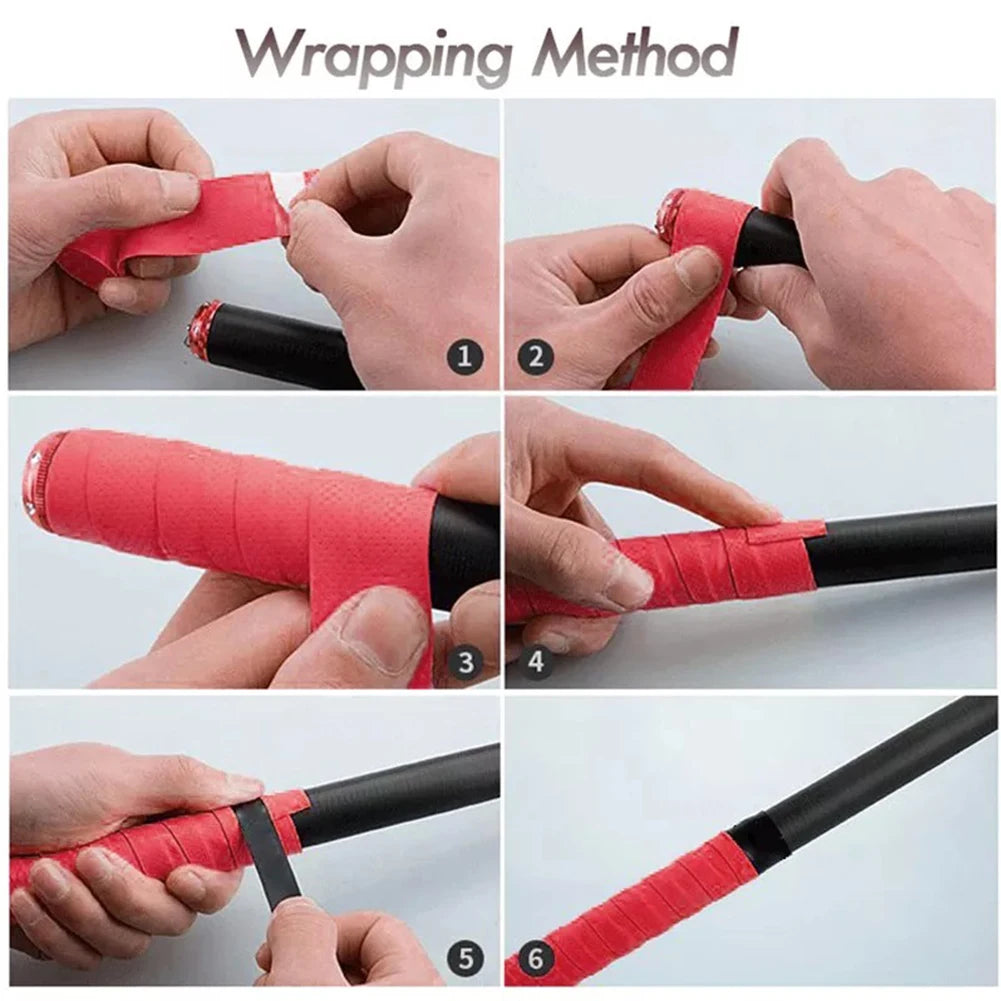 Badminton Racket Sweatband Super-absorbent Anti-slip Breathable Tie For Tennis Badminton Fishing Rod Tape Replacement Sweat Band