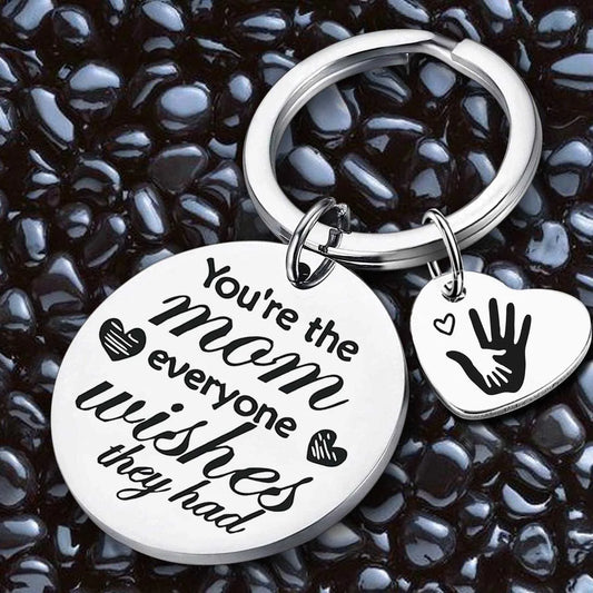 New Love Mom Present Keychain Pendant  Thank You Mom Birthday Mother 's Day Gifts Key Chain Keyrings You're The Mom