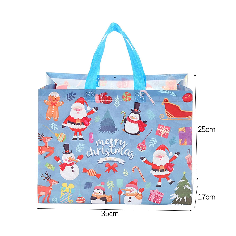 4Pcs Christmas Gift Bags Santa Snowman Elk Xmax Gift Packing Bag Non-Woven Christmas Packaging Christmas Decoration 2024 Navidad