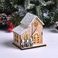 Christmas LED Light Wooden House Luminous Cabin Merry Christmas Decorations for Home DIY Xmas Tree Ornaments Kids Gift New Year