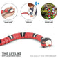 Bulbusbow Rechargeable Smart Sensor Snake Toy for Cats & Dogs – Interactive, Automatic Obstacle-Sensing Pet Toy & Children's Gift – Safe ABS Plastic, USB Charging, Realistic Design