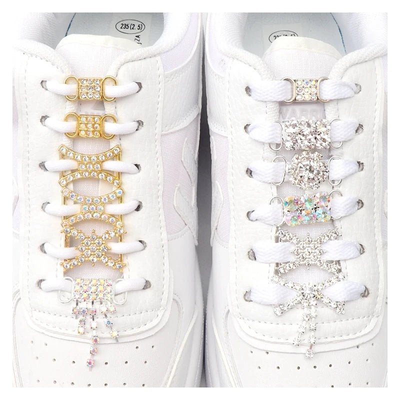 Diamond  AF1 Shoe Decorations Shoelaces Metal Buckle Charms Luxury Rhinestone Shoes Accessories Metal Laces Lock Sneaker 1Pair