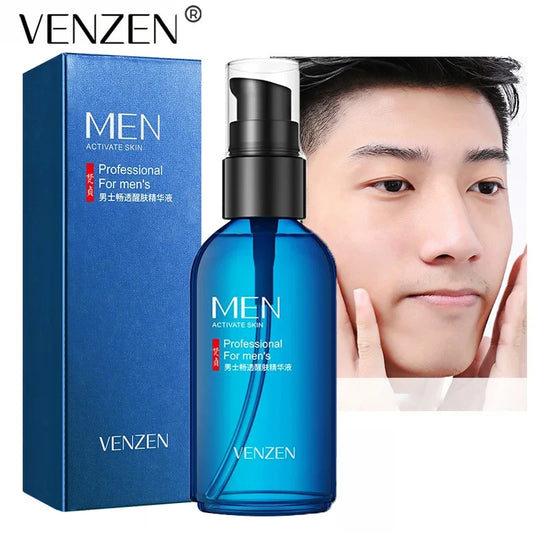 Arbutin Men Anti-Wrinkle Face Serum Oil Control Shrink Pores Essence Brighten Whitening Hyaluronic Moisturizing Skin Care 50ml