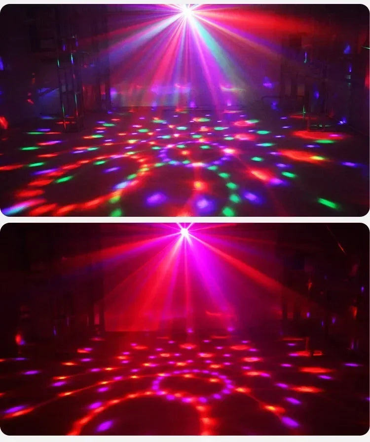 LED Stage Disco Light Rotating DJ Ball Strobe Remote Sound Control Magic Dance Car RGB Christmas Gift Party Club Laser Show Lamp