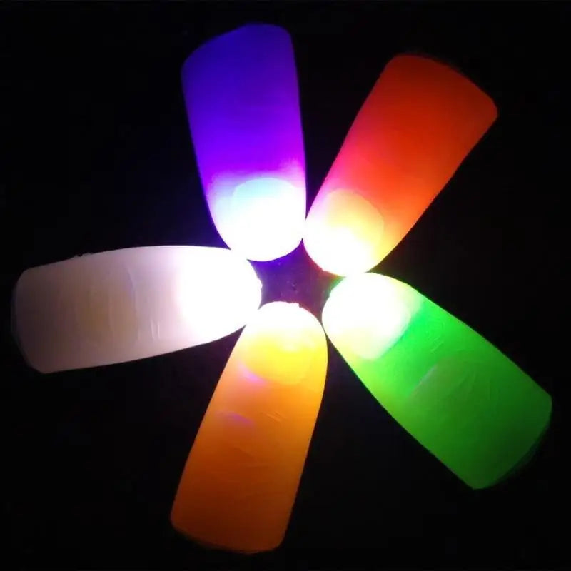 Magic Thumbs Light Toys for Adult Magic Trick Props Blue Light Led Flashing Fingers Halloween Party Toys for Children