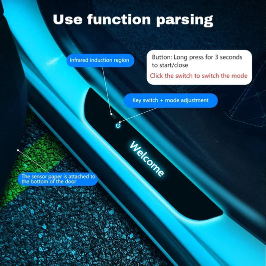 Buy Custom Car Door Illuminated Sill Light Logo Projector Lamp - 2/4pcs Set for Enhanced Vehicle Style