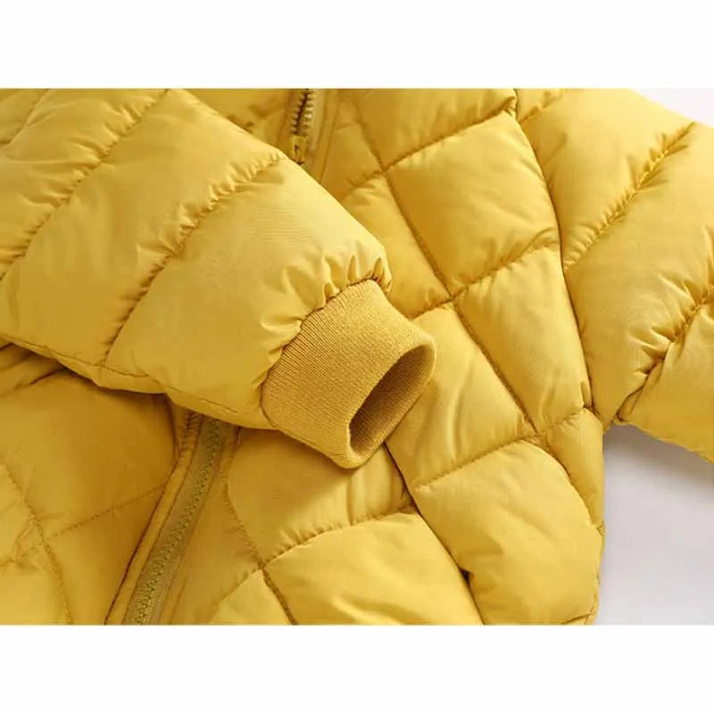 New Kids Padded Coat Boys Hooded Outerwear Girls Warm Jacket Autumn Winter Children Clothing Baby Fashion Zipper Clothing 3-8Y