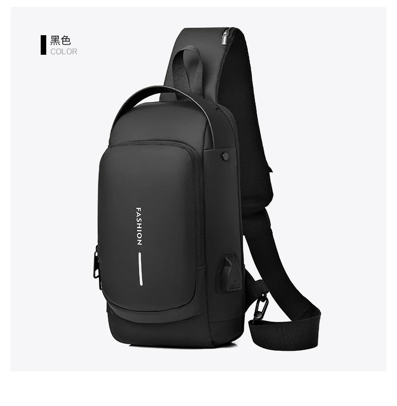 Fashion Men's Chest Bag Waist Packs High Quality Oxford Crossbody Bag Chest Pack Anti-theft Design Men's Handbag Shoulder Bag