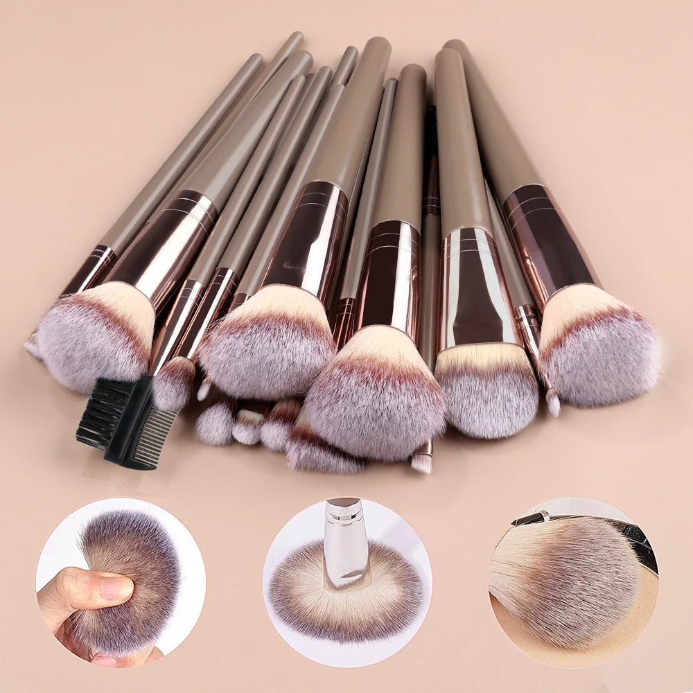 3-20Pcs Makeup Brush Set Professional Cosmetic Blush Highlighter Foundation Powder Concealer Eyeshadow Kit Beauty Make Up Tools