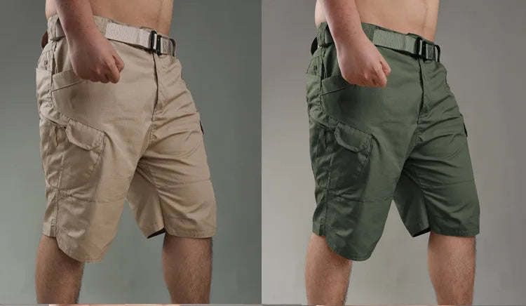 Summer Waterproof Quick Dry Multi-pocket Shorts Men Cargo Shorts Tactical Short Pants Men's Outdoor Clothes Hunting Fishing