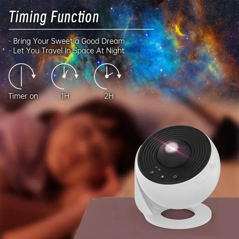 LED Night Light Galaxy Projector Starry Sky Projector 360° Rotate Planetarium Night Lamp For Room Decorative Children Kids Gift