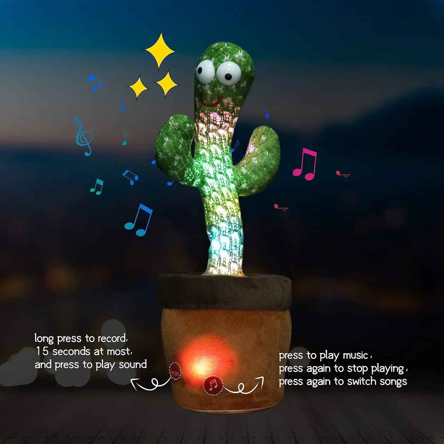 Dancing Talking Cactus Toys Birthday Present Dancing Cactus Electronic Plush Toy Home Decoration for Children Xmas Gifts