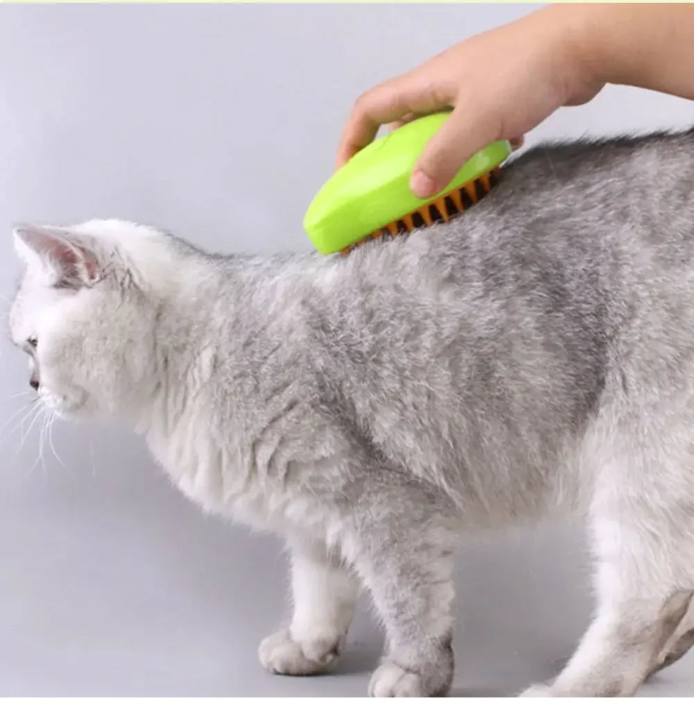 Cat and Dog Steam Brush Accessories for Cats Steam Brush Massage Electric Sprayer Pet Grooming Things for Dogs Removes Hair Pets