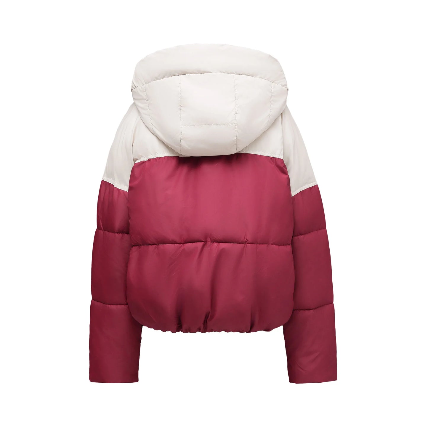 YJKDYK 2024 Winter Women's Cotton Jacket Female Contrast Hooded Thicken Warm Parkas Coats Top Women Street Fashion Jacket