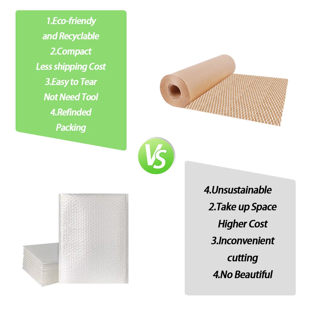 Wrapping Paper Roll 5/10/20/40/50m Honeycomb Paper Wedding Christmas Birthday Party Wrapping Parcel Art Craft Materials