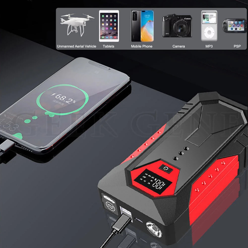 18000mAh Car Jump Starter Portable Power Bank Car Battery Booster 12V Car Starting Device for Petrol Diesel 6.0L/4.0L