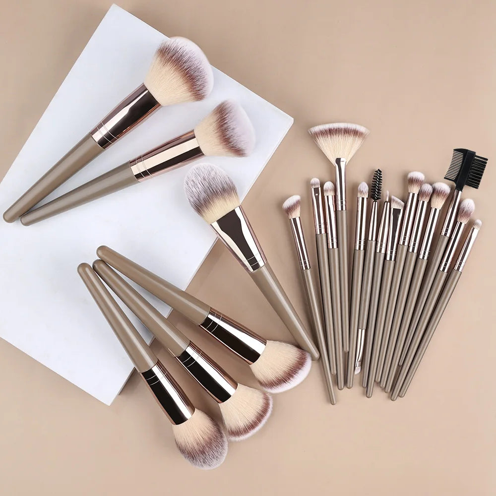 Bulbusbow 3-20Pcs Makeup Brush Set Professional Cosmetic Blush Highlighter Foundation Powder Concealer Eyeshadow Kit Beauty Make Up Tools