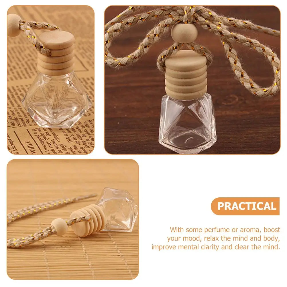 Perfume Bottle Scent Diffuser Hanging Empty Bottle Delicate Car Air Freshener Diffuser Auto Oil Fragrance Diffuser 8ml