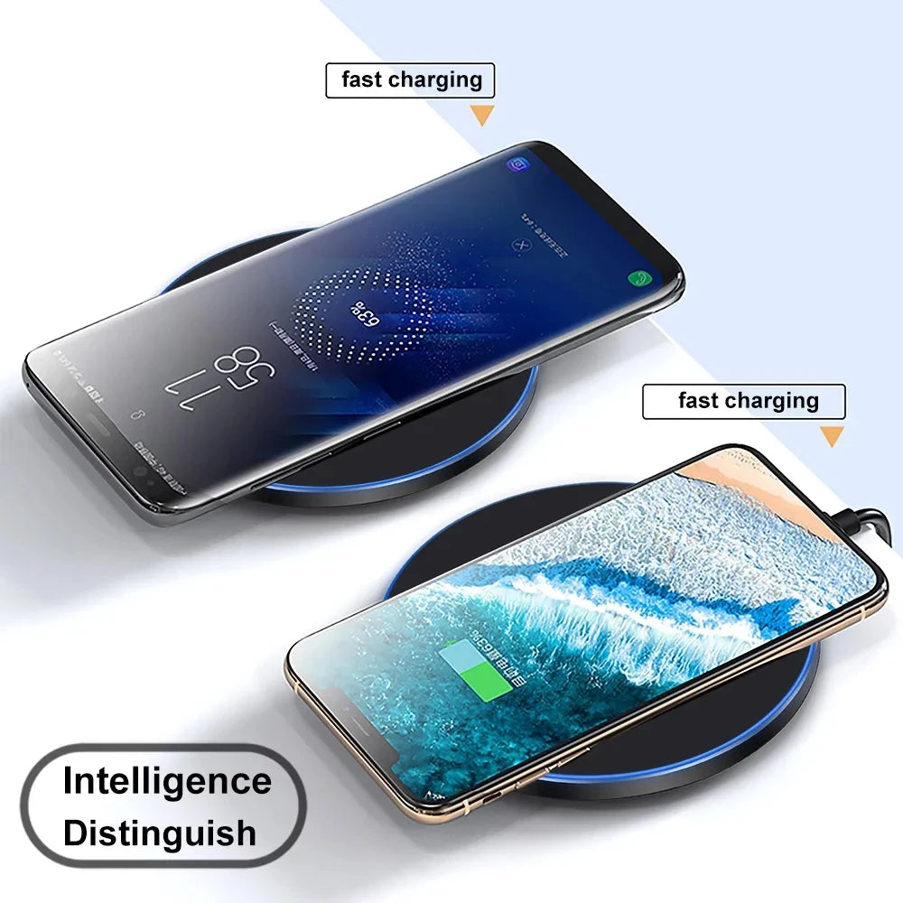 60W Fast Wireless Charger Pad with LED Indicator & Type C Port | Quick Charge for iPhone 14/15/16 Pro Max, Samsung Galaxy S23/S22/S21, Xiaomi