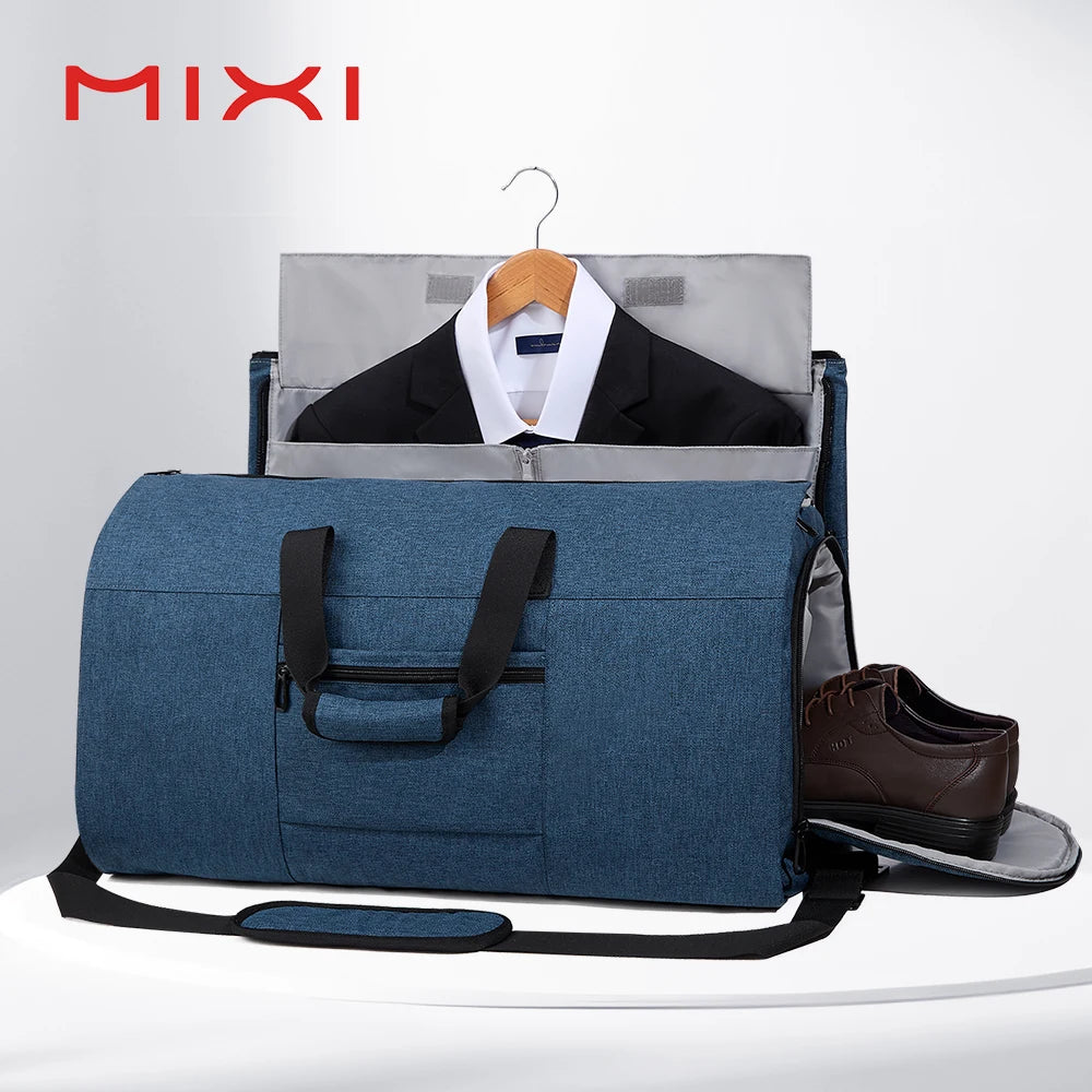 Mixi Multifunctional Convertible Garment Duffel Bag Suit Storage Bag With Shoe Pouch Large Capacity Carry On Luggage For Travel