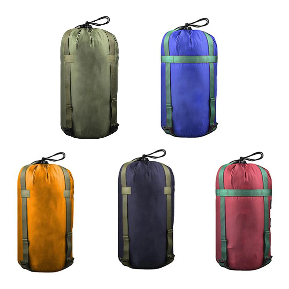 1pc Nylon Compression Bag Camping Sleeping Bag Clothing Pouch Foldable Washable Compression Bag Camping Sleeping Gears 38*18cm