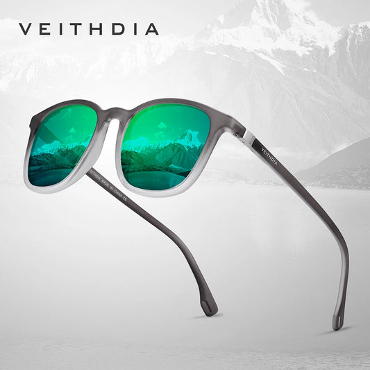 VEITHDIA Brand Men‘s Sunglasses Retro TR90 Eyeglasses Polarized Lens Vintage Eyewear Male Driving Sun Glasses For Women V7520