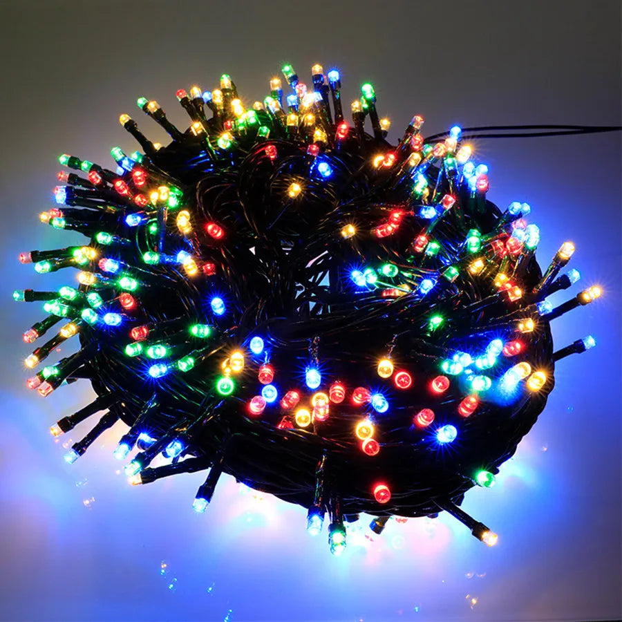 10/20/30/50M LED Christmas Tree Fairy Lights Outdoor Waterproof Garden String Lights for Party Wedding Garland Backyard Decor