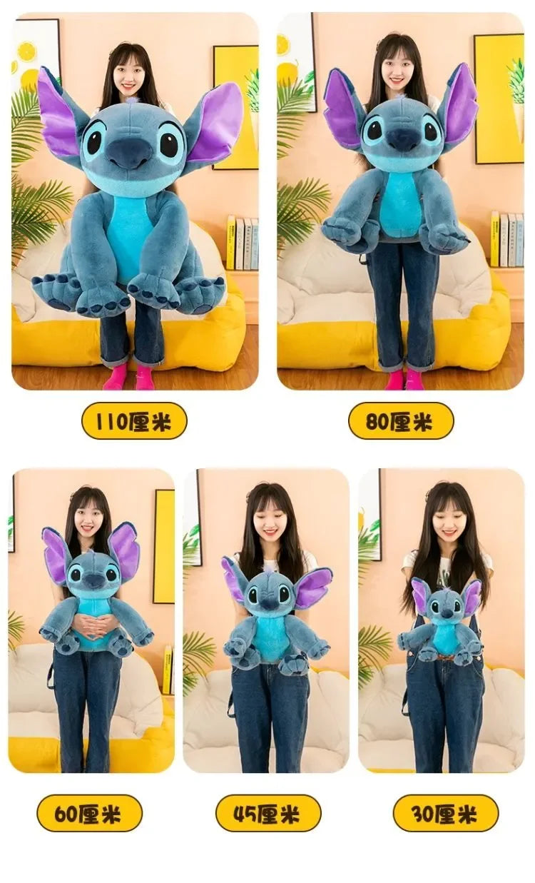 Disney Giant Size Lilo&stitch Plush Stuffed Doll Cartoon Kawaii Animal Couple Sleeping Pillow Softmaterial Toy For Children Gift