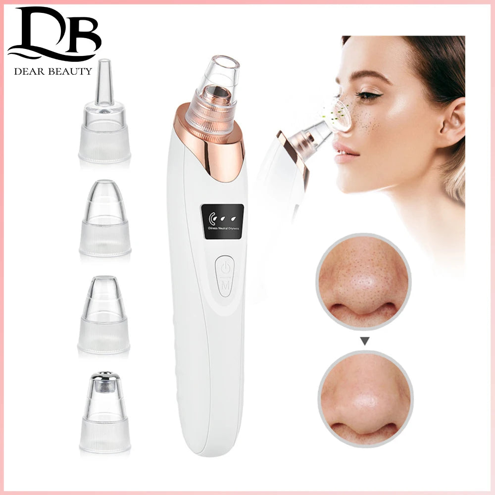 Blackhead Remover Vacuum Suction USB Rechargeable Facial Pore Cleaner Comedone Spot Acne Pimple Black Head Extractor Care Tools