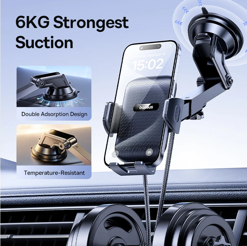 Baseus Car Phone Holder Sucker for Dashboard Windshield Vent Mobile Car Holder Clamp For iPhone Pro Max X Xiaomi Huawei Samsung