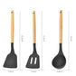 Silicone Cookware Nonstick Cookware Kitchen Utensils Set Spatula Spatula Egg Beaters Wooden Handle Cooking Tools Set