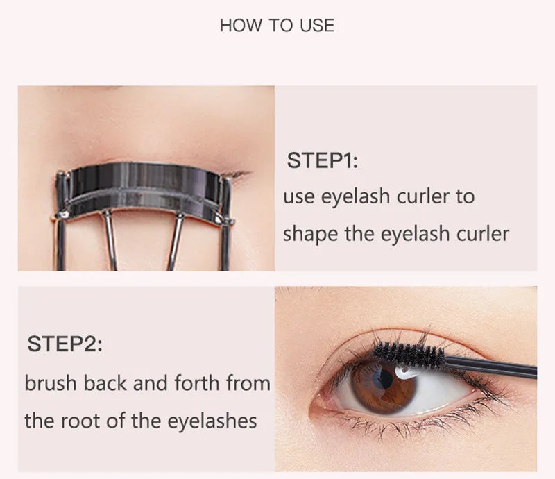 Judydoll Steel Tube Mascara Eyelash Primer Non-Smudge Waterproof Dense Curl Manga Eyes Lash Extension Enlarge Eyes Applicator