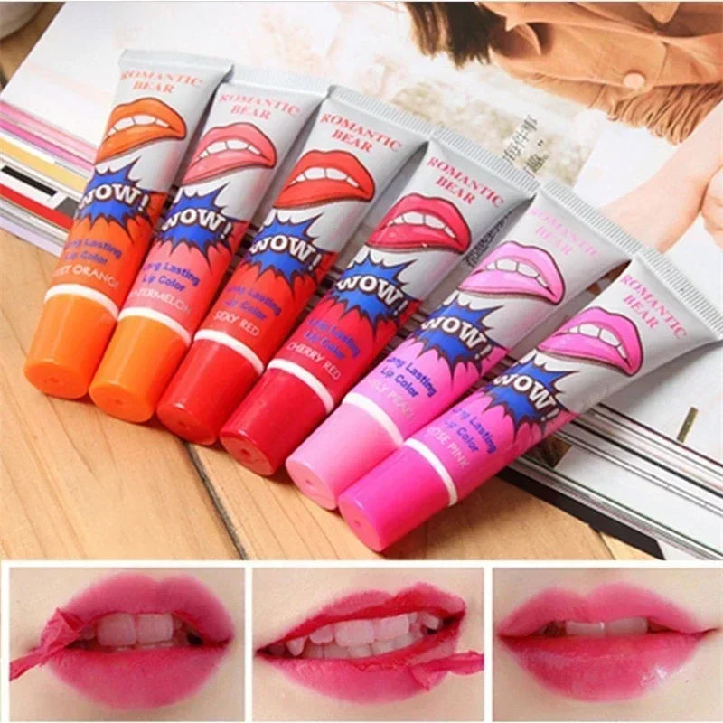 6 Color Peel Off Liquid Lipstick Long Lasting Tear Lipstick Lip Gloss Women Sexy Makeup Tear Pull Lips Mask Cosmetics Waterproof