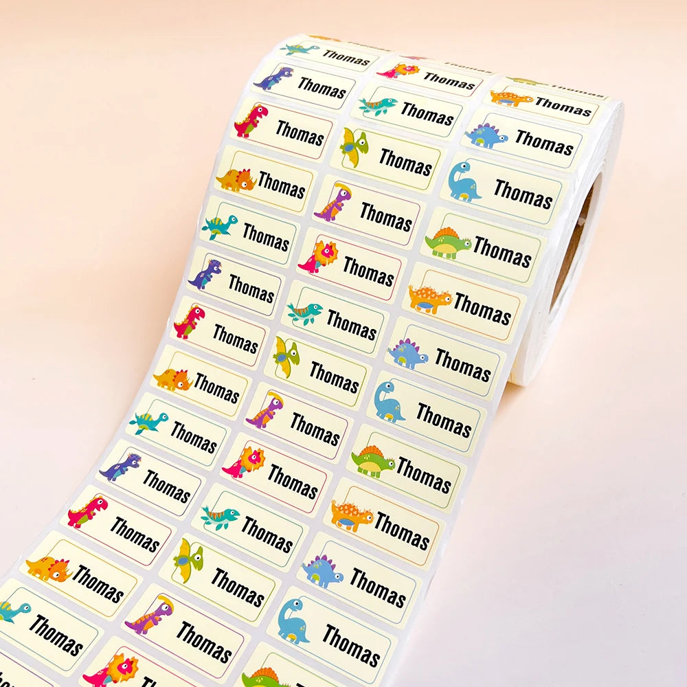 200pcs Waterproof Name Sticker Adhesive Stationery Decals Personalized First Name Label for Children Custom Bottle Tag for Kids