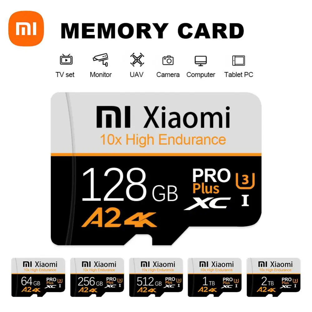 Mijia Xiaomi 2TB U3 Memory Card 1TB 512GB Micro TF SD Card 128GB 256GB U3 V30 4K Full HD TF Memory Flash Card For Phone/Computer