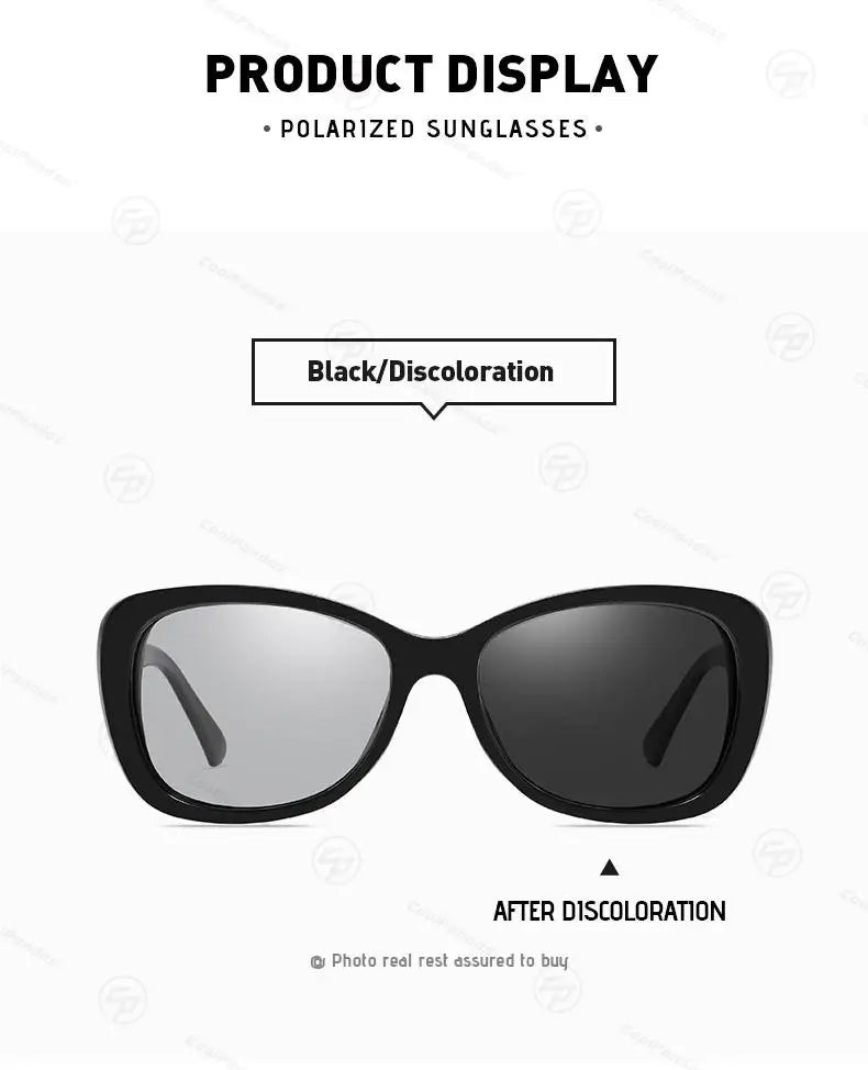 New Luxury Brand Diamond Photochromic Sunglasses Women Polarized Glasses Driving Anti-glare Sun Glasses oculos de sol feminino