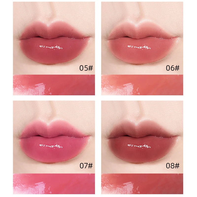 Crystal Jelly Lipgloss Liquid 8 Colors Lipstick Makeup Lip Color Batom Long Lasting Sexy Red Pink Nude Women Lip Gloss Bulk