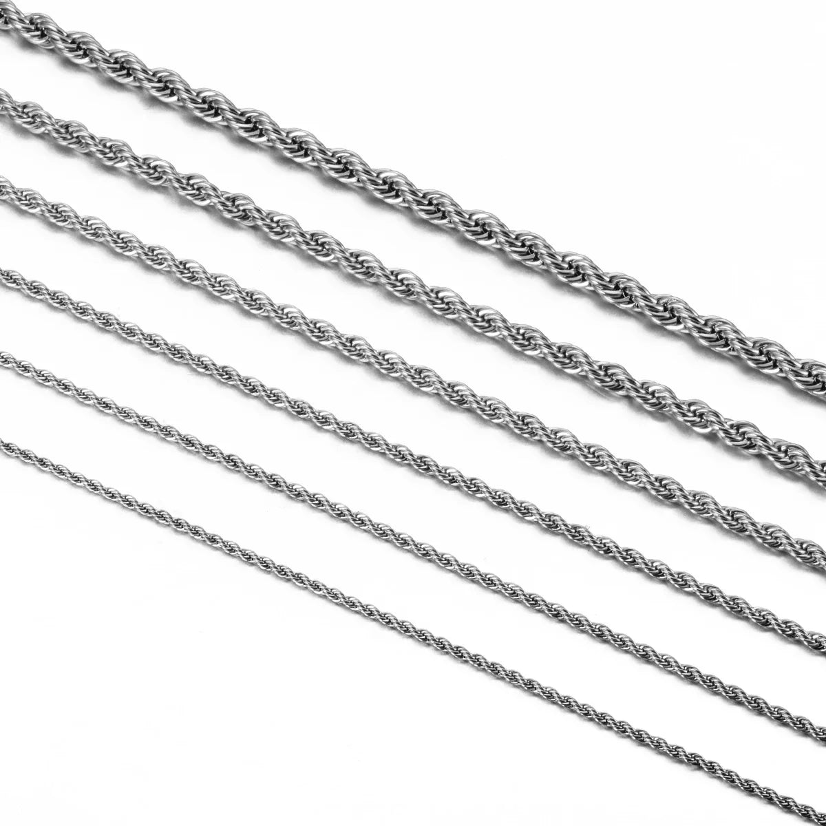 925 Sterling Silver Rope Chain Necklace – Unisex Fine Jewelry | Bulbusbow