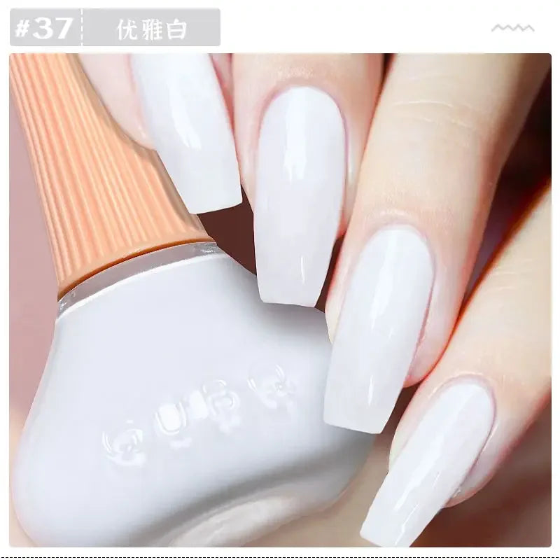 Popular Milk White Nail Polish Fast Air Dry Long Lasting Nail Varnish