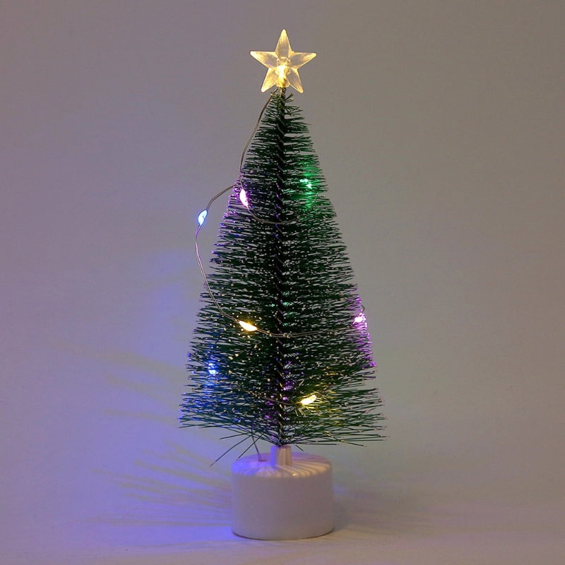 17cm LED Mini Christmas Tree with Multicolor String Lights Small Christmas Tree