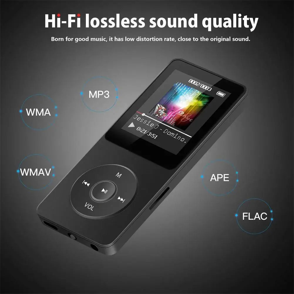 مشغل موسيقى Mp3 متوافق مع البلوتوث، راديو FM محمول بدون فقدان للصوت، مشغل MP3 خارجي رفيع للغاية، مسجل صوت رياضي للطلاب