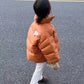 Childrens Boys Standing Collar Down Jacket Winter White Duck Down Solid Pocket Kids Boys Jacket 3-8 Years Olds Boys Parkas