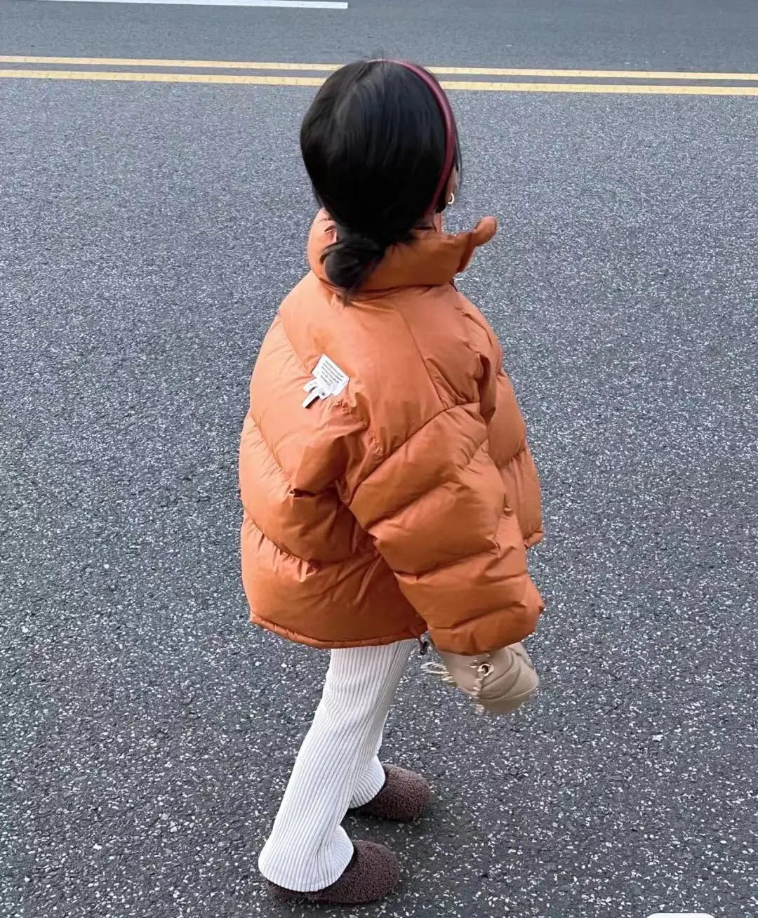 Childrens Boys Standing Collar Down Jacket Winter White Duck Down Solid Pocket Kids Boys Jacket 3-8 Years Olds Boys Parkas