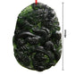 Christmas Gift Chinese Natural Black Green Jade Pendant Dragon Shaped Handmade Jade Office Crafts Desk Ornament Good Luck Amulet