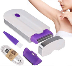 Bulbusbow 2 In 1 Rechargeable Electric Epilator Women Painless Hair Removal Epilator Device Instant Sensor Light Shaver Dropshipping