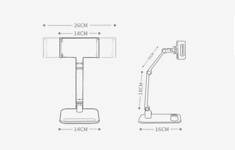 Portable Monitor Tablet Holder Metal Stand Adjustable Bracket 13 14 15 16 17 Inch Universal Expandable Display Base Vesa Mount