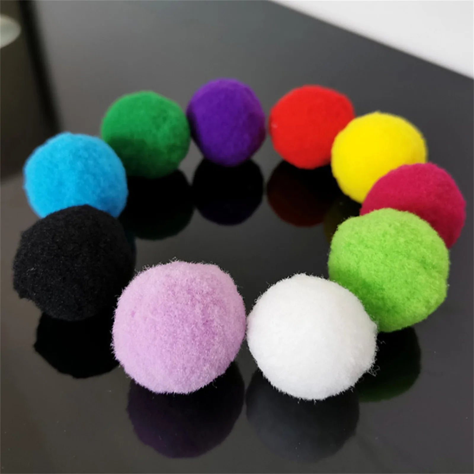 10/20/30Pcs Cats Polyester Plush Balls Interactive Play Training Toy Cat Toy Ball Creative Colorful Interactive Cat Chew Toys