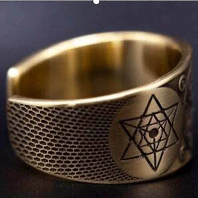 Adjustable Ring Archangel of Metatron Vintage Style For Women/Men Jewelry Gift Adjustable Stainless Steel Rings for Women/Men